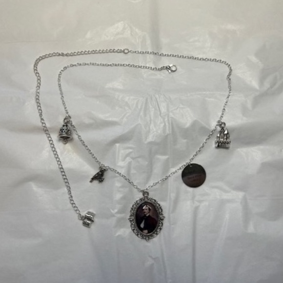 Poems of Edgar Allan Poe Handmade Literature Poetry Necklace, Portrait, Raven - Picture 12 of 16